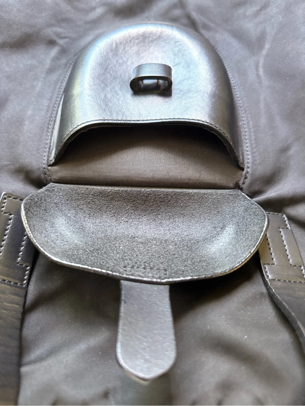 Iceberg Black Shoulder Tote with Front Pocket